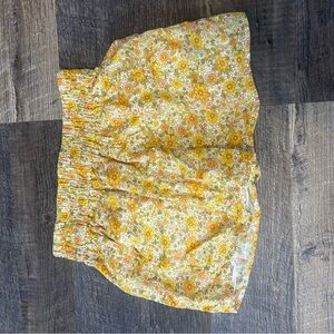 Floral Yellow and Orange Skirt